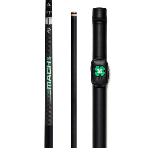 McDermott Vanquish Mach 1 Carbon Fiber Break Pool Cue Leather Wrap FREE Hard Case