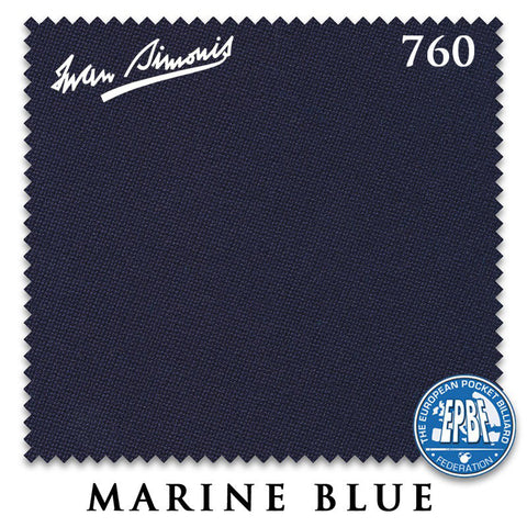 8 ft Simonis 760 Marine Blue Pool Table Cloth with 6 Pre-Cut Rails
