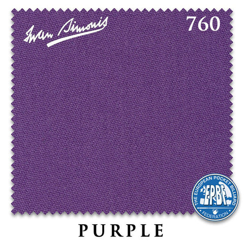 9 ft Simonis 760 Purple Pool Table Cloth with 6 Pre-Cut Rails