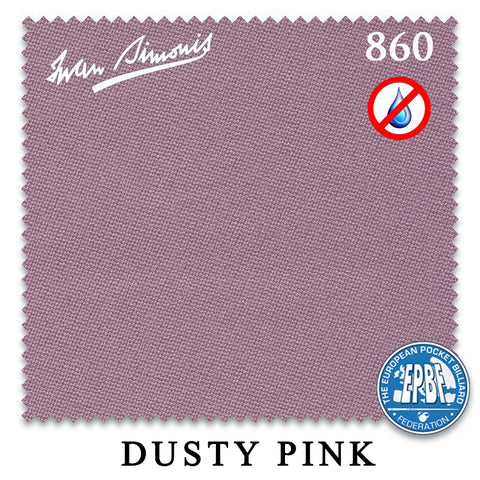 12 ft Simonis 860 Dusty Pink Pool Table Cloth with 6 Pre-Cut Rails