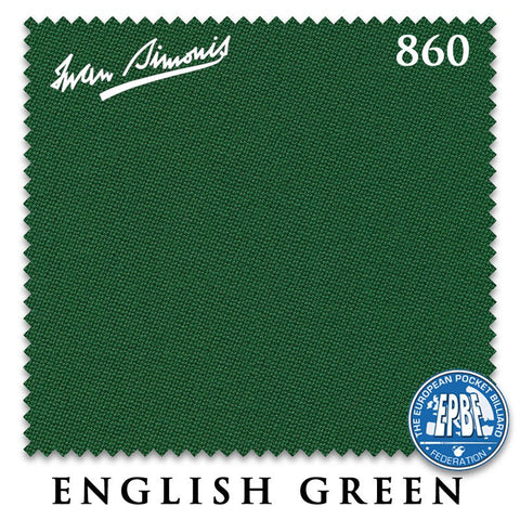 12 ft Simonis 860 English Green Pool Table Cloth with 6 Pre-Cut Rails