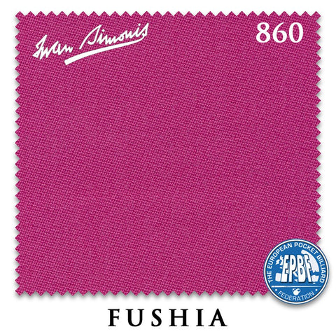 9 ft Simonis 860 Fuchsia Pool Table Cloth with 6 Pre-Cut Rails