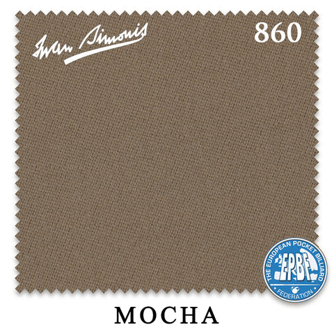 10 ft Simonis 860 Mocha Pool Table Cloth with 6 Pre-Cut Rails