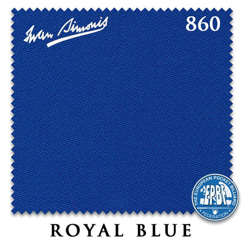 10 ft Simonis 860 Royal Blue Pool Table Cloth with 6 Pre-Cut Rails