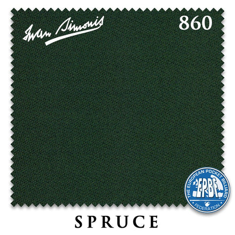 8 ft Simonis 860 Spruce Pool Table Cloth with 6 Pre-Cut Rails