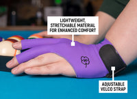 McDermott Billiard Glove for Left Hand Purple XL