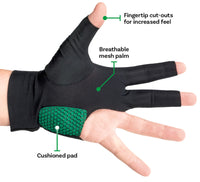 McDermott Billiard Glove for Right Hand Black S
