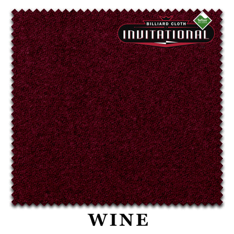 8 ft Championship Invitational Teflon® Wine Pool Table Cloth with 6 Pre-Cut Rails