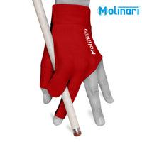 Molinari Billiard Glove for Left Hand Red M