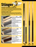 McDermott Stinger NG05 Break/Jump Pool Cue FREE Soft Case