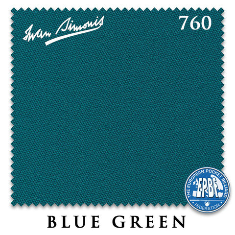 7 ft Simonis 760 Blue Green Pool Table Cloth with 6 Pre-Cut Rails