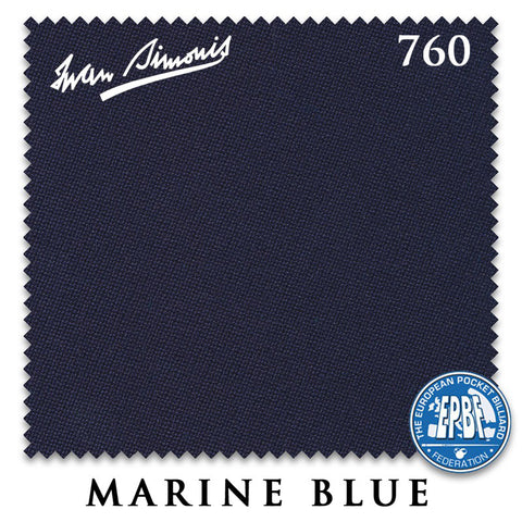 7 ft Simonis 760 Marine Blue Pool Table Cloth with 6 Pre-Cut Rails