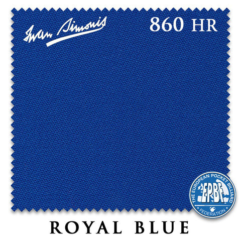 7 ft Simonis 860HR Royal Blue Pool Table Cloth with 6 Pre-Cut Rails