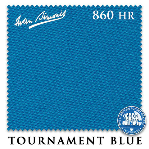 7 ft Simonis 860HR Tournament Blue™ Pool Table Cloth with 6 Pre-Cut Rails