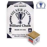 Silver Cup Billiard Chalk Brown 12 pcs