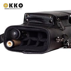 OKKO Billiard Hard Deluxe Oval Case Croco Black 3x5