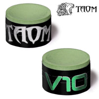 Taom Billiard V10 Chalk Green 1 pc w/Bullet Chalk Holder