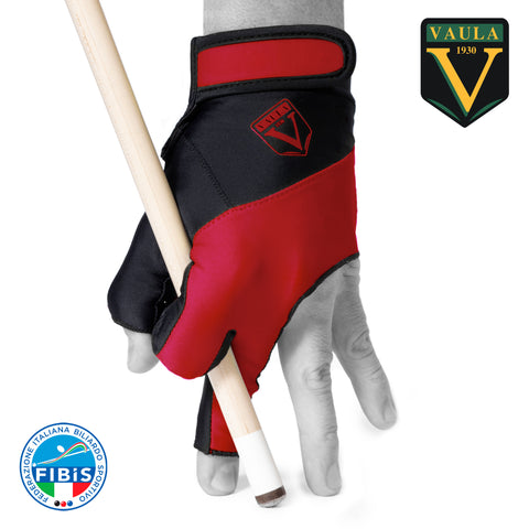 Vaula Pro Billiard Glove for Left Hand Red L