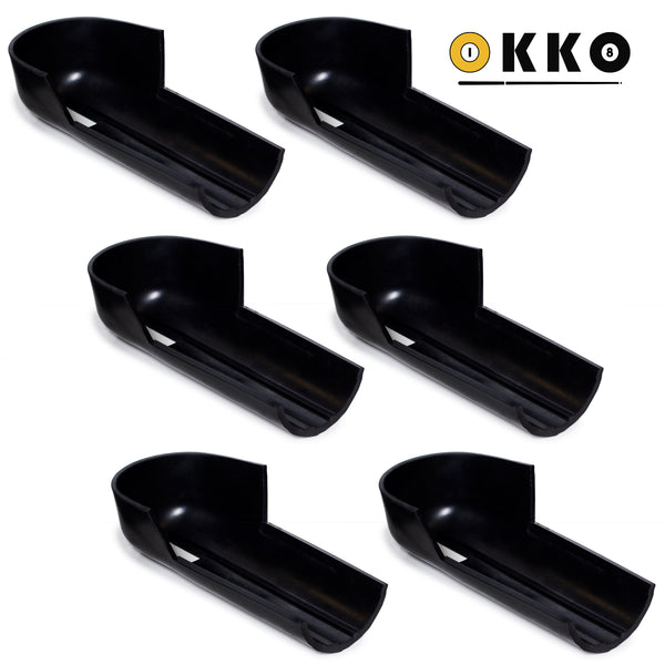 OKKO Pool Table Large Rubber Gulley Boots, Set of 6