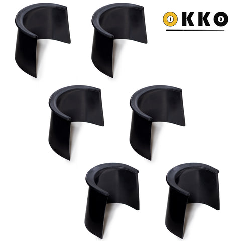 OKKO Pool Table Rubber Pocket Liners 4", Set of 6