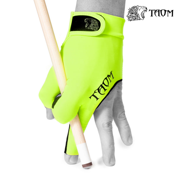 Taom Midas Billiard Glove for Left Hand Lime Yellow L
