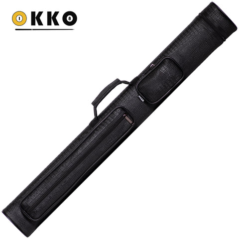 OKKO Billiard Hard Deluxe Oval Case Croco Black 2x2