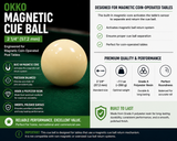 OKKO Magnetic Pool Cue Ball 2 1/4"