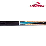 Longoni Galaxy Cyan Lizard Style Leather Pool Cue w/S2 Shaft