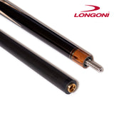 Longoni Flames Linen Pool Cue w/Luna Nera Shaft