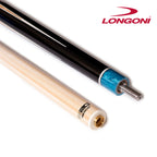 Longoni Galaxy Cyan Elk Style Leather Pool Cue w/S20 Shaft
