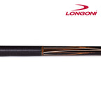 Longoni Flames Linen Pool Cue w/Luna Nera Shaft