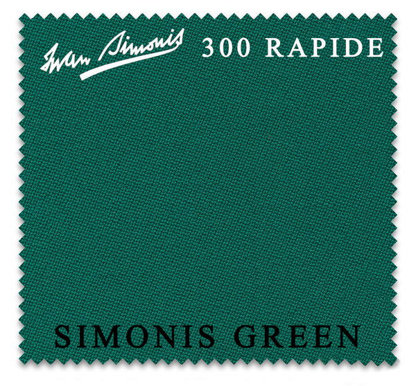 7 ft Simonis 300 Rapide Simonis Green™ Carom Billiard Cloth with 4 Pre-Cut Rails