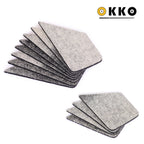 OKKO Cushion Rubber Facings 1/8", w/Rounded Corners, Set of 12