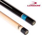 Longoni Galaxy Cyan Elk Style Leather Pool Cue w/S2 Shaft