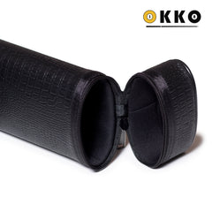 OKKO Billiard Hard Deluxe Oval Case Croco Black 2x2