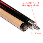 OKKO Maple Shaft for Pool Cues, 5/16"-18 Piloted Joint, Silver Ring