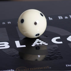 Aramith Tournament Black Pool Cue Ball 2 1/4" 6 Black Dots in a blister