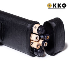 OKKO Billiard Hard Deluxe Oval Case Croco Black 2x4
