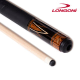 Longoni Flames Leather Pool Cue w/S2 Shaft