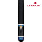 Longoni Galaxy Cyan Elk Style Leather Pool Cue Butt