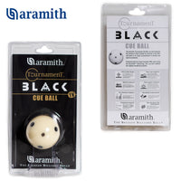 Aramith Tournament Black Pool Cue Ball 2 1/4" 6 Black Dots in a blister