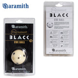 Aramith Tournament Black Pool Cue Ball 2 1/4" 6 Black Dots in a blister