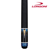 Longoni Galaxy Cyan Elk Style Leather Pool Cue w/S2 Shaft