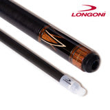 Longoni Flames Linen Pool Cue w/Luna Nera Shaft