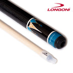 Longoni Galaxy Cyan Lizard Style Leather Pool Cue w/S30 Shaft