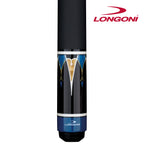 Longoni Galaxy Cyan Elk Style Leather Pool Cue w/S30 Shaft