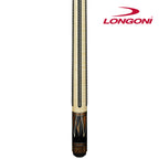 Longoni Flames Leather Stripes Pool Cue w/S20 Shaft