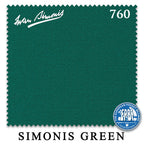 8 ft Simonis 760 Simonis Green™ Pool Table Cloth with 6 Pre-Cut Rails