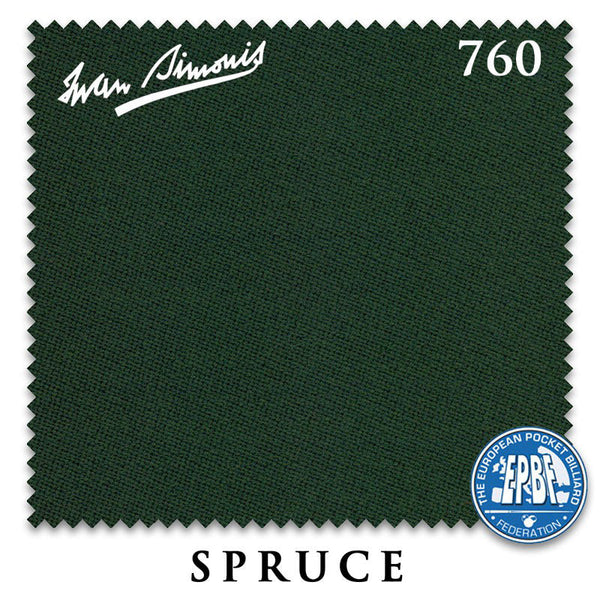 9 ft Simonis 760 Spruce Pool Table Cloth with 6 Pre-Cut Rails