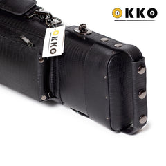 OKKO Billiard Hard Deluxe Oval Case Croco Black 3x5